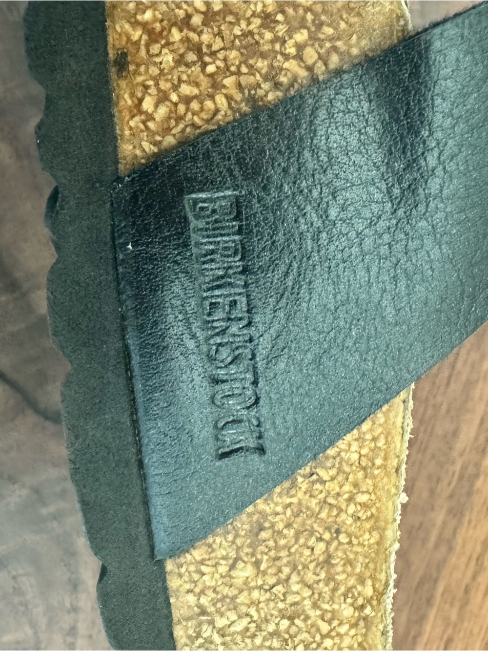 Birkenstock Black Leather Slide Sandal - Picture 3 of 5